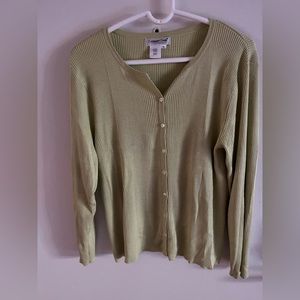 Coldwater Creek cotton and silk cardigan